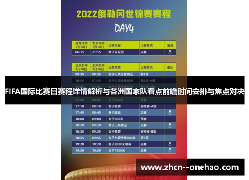 FIFA国际比赛日赛程详情解析与各洲国家队看点前瞻时间安排与焦点对决 FIFA国际比赛日赛程详情解析与各洲国家队看点前瞻时间安排与焦点对决